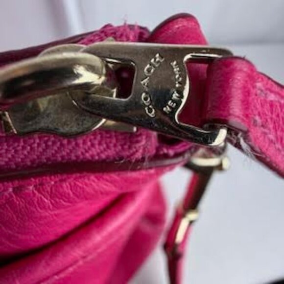 Coach AUTHENTICATED Madison Pebbled Leather Satchel Tote Bag โ Hot Pink - Picture 7 of 14